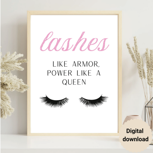 eye lash printable wall art