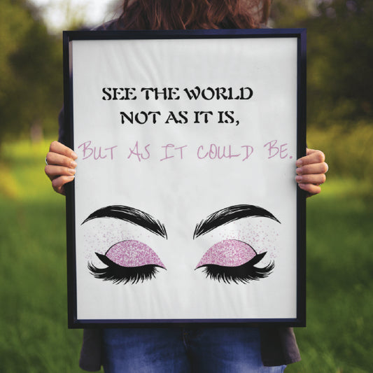 eye lashes wall art printable